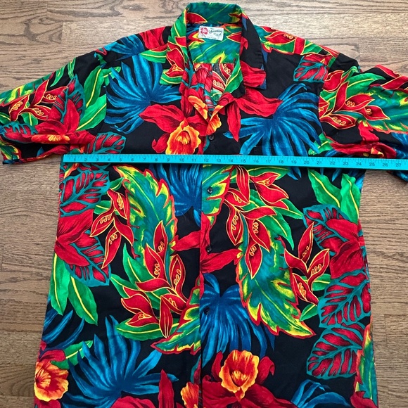 Hilo Hattie Tropical Hawaiian Shirt Vibrant Floral 2XL - Picture 6 of 7